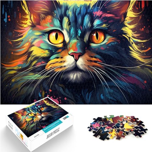 Puzzles, Geschenke, Spielzeug, Bizarre Fantasy-Katzen-Puzzles für Erwachsene, 1000 Teile, Spaß für Aktivitäten zu Hause, Geburtstagsgeschenk, Reisegeschenke, 1000 Teile (50 x 75 cm)