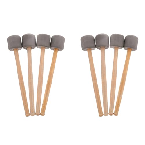 SICOSALT 8 Stück Bass Drum Mallets Sticks Mallets Foam Drum Mallets für Marching Band Percussion