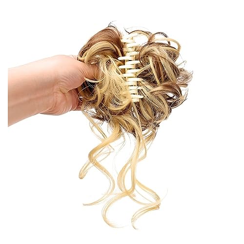 Haarteil Synthetische Chignon-Krallen-Clip-in-Haarteile for unordentliche Dutts, gewellte, lockige Chignon-Haarverlängerungen, zerzauste Hochsteckfrisur-Haarknoten, Pferdeschwanz-Haarteile mit Clip fo