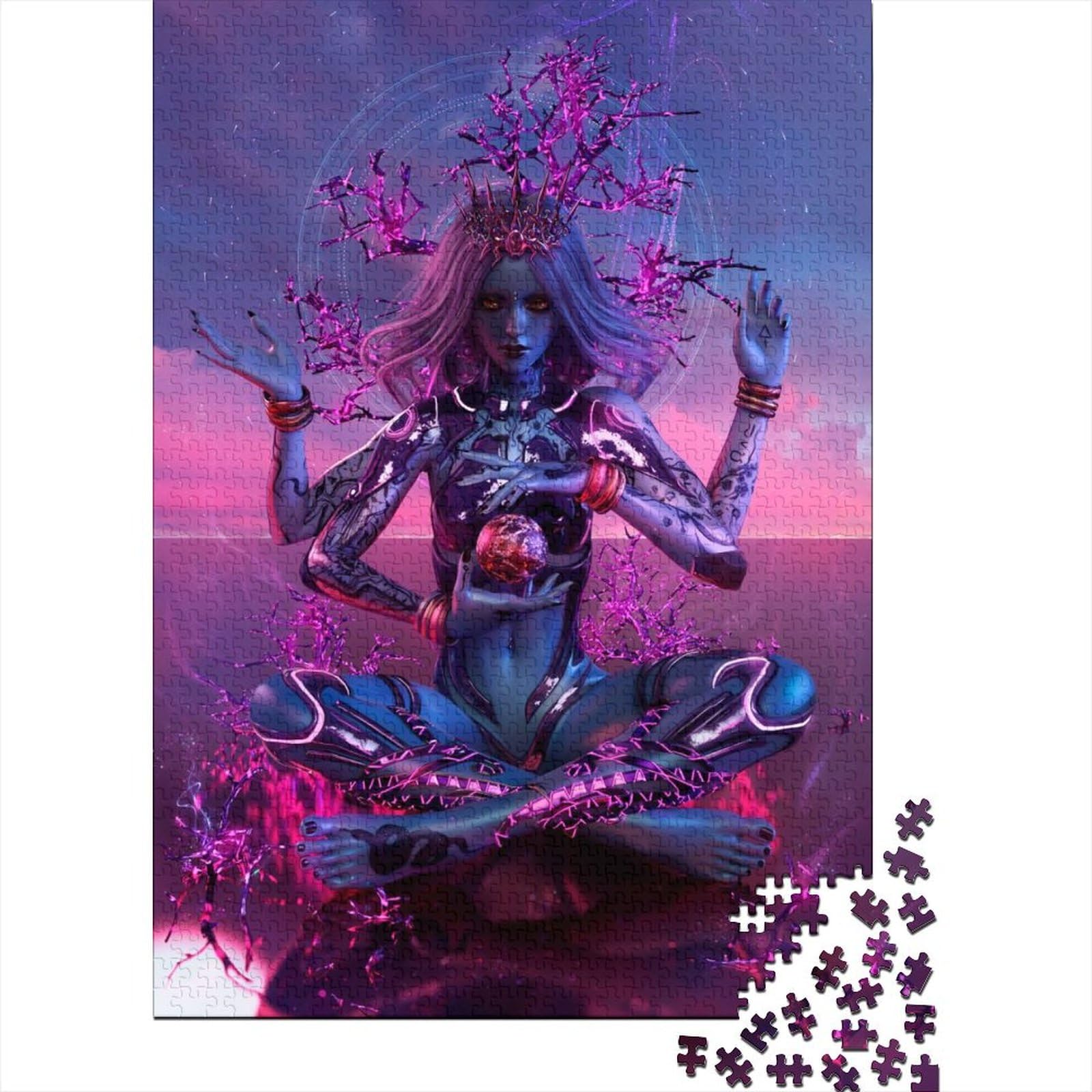 1000-teiliges Puzzle für Erwachsene und Jugendliche, Durga-Resynthese, Puzzles für Erwachsene und Jugendliche, Lernspiele, Heimdekorationspuzzle. 75 x 50 cm