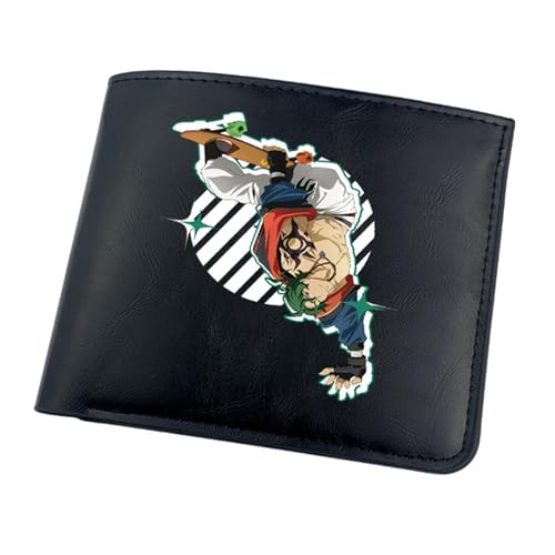 RYNDEX SK8 The Infi-nity Anime-Geldbörsen, Zweifach Gefalteter Geldbörse Klein, PU-Leder Geldbörse Brieftasche Wallet(Color:Black 14)