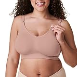 Bravado Designs Body Silk Nahtloser Still-BH zum Stillen, kabelloser Schwangerschafts-BH, Cameo - Nachhaltiger Stoff, Large