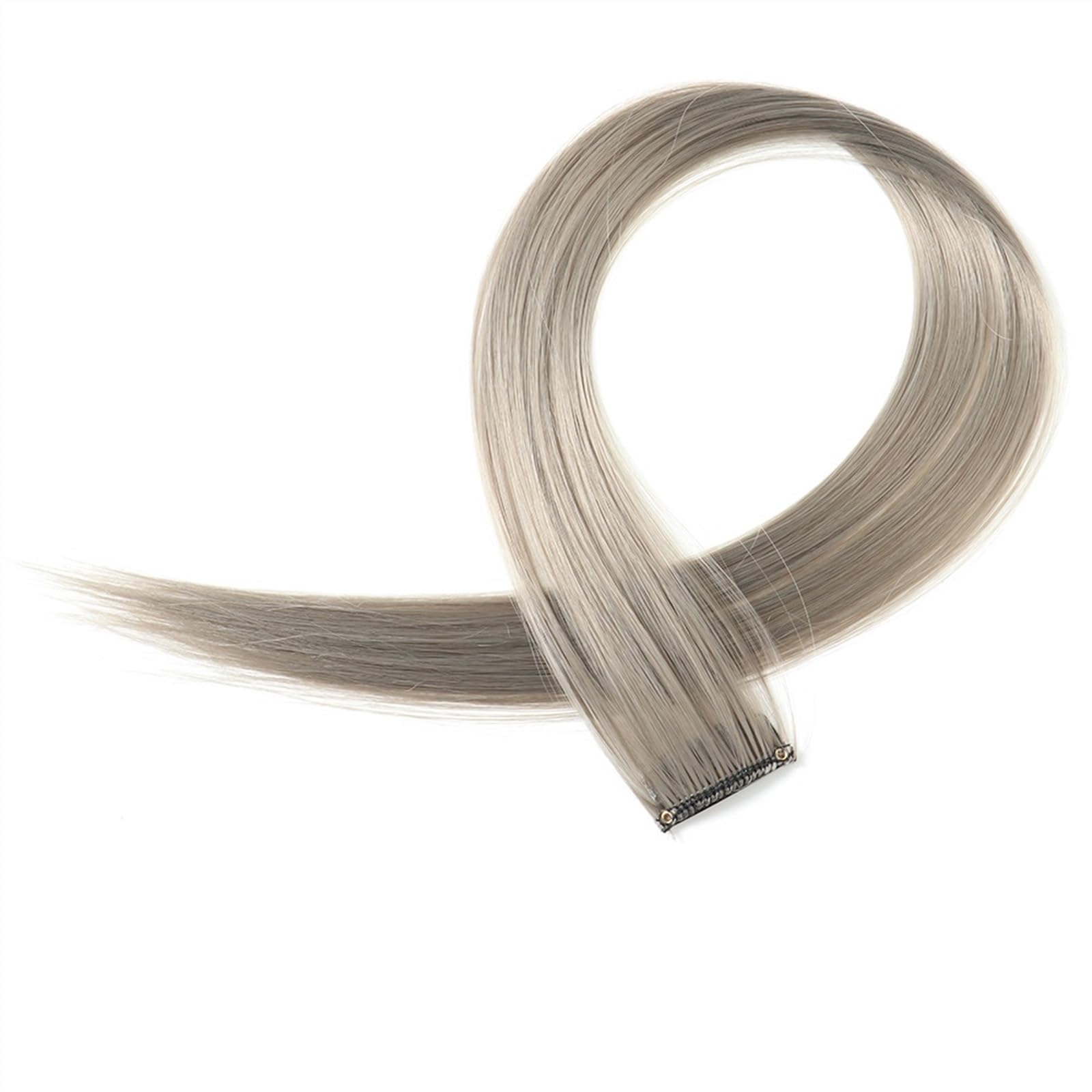 Clip-in-Haarverlängerungen Farbige Clip-in-Haarverlängerungen, 55,9 cm, Regenbogenfarben, lange, glatte Haarteile, Clip-in-Synthetik, Halloween, Cosplay, Mode, Party, Geschenk for Frauen und Mädchen C