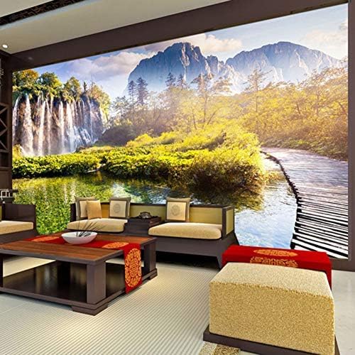 Wasserfälle 3D Tapeten Wanddekoration Fototapete Sofas Wohnzimmer Wandbild Schlafzimmer-430cm×300cm