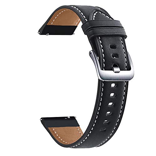 OPKDE Echtes Lederarmband für Garmin Vivoactive 3 4 Venu SQ / 2 Plus Forerunner 645 245 M 158 55 Smartwatch-Armbänder, For Forerunner 245 245M, Achat