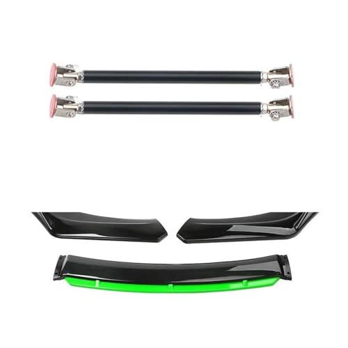 Splitter 4 STÜCKE Universal Auto Frontstoßstange Lip Body Kit Spoiler Splitter Diffusor Weiß Carbon Fiber Splitter ABS Kunststoff Autozubehör Frontlippe(20cm Black 3)