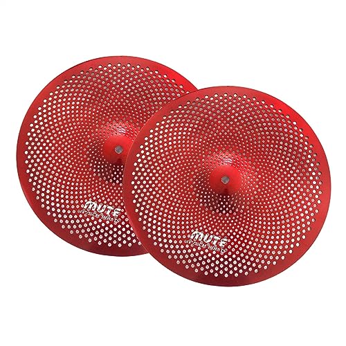 Alloy Red Mute Becken 14'' Hi-Hat Becken Für Anfänger Für Üben Zubehör für Schlaginstrumente