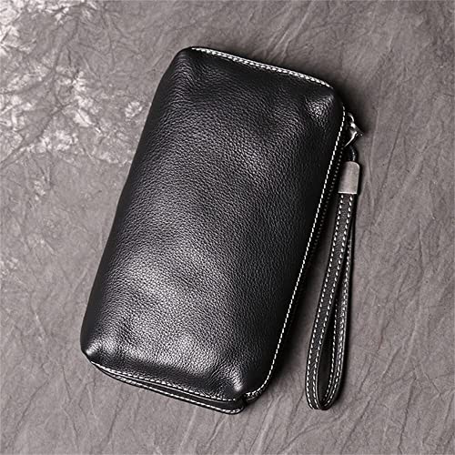 YIHANSS Geldbörsen Portemonnaie Herren Handytasche Weiches Leder Lange Clutch Retro Damen Geldbörse Clutch Bag