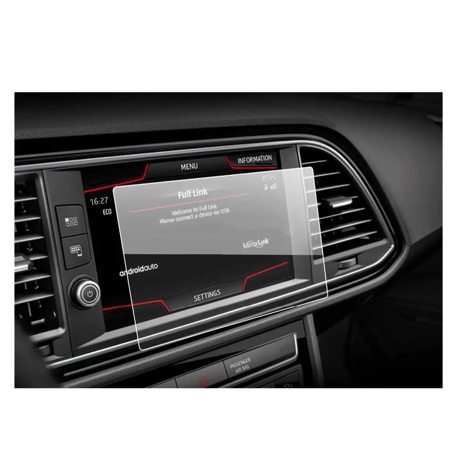 Für Leon Für X-Perience 8 Zoll 2017 Auto-Displayschutzfolie GPS-Navigation Touch Center Display Auto-Innenausstattung Navigation Schutzfolie Navigations-Displayschutz