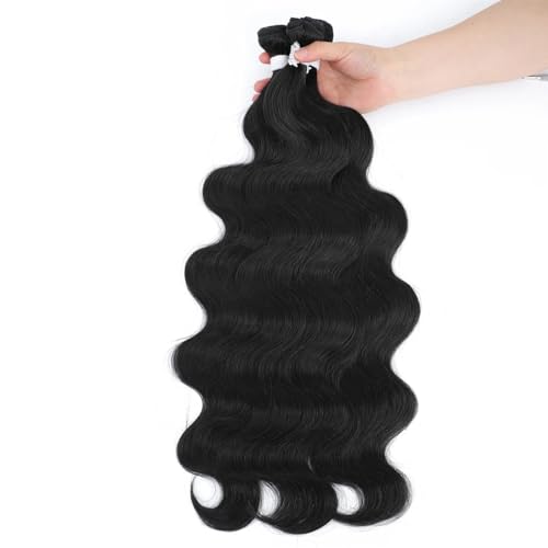 Human Hair Bundles Körperwellen-Bündel, brasilianisches Haar, Weben, weiche, natürliche synthetische Haarverlängerungen, bunte Körperwellen, dickes Haar human hair weave (Size : 1 PC, Color : 1B_26I