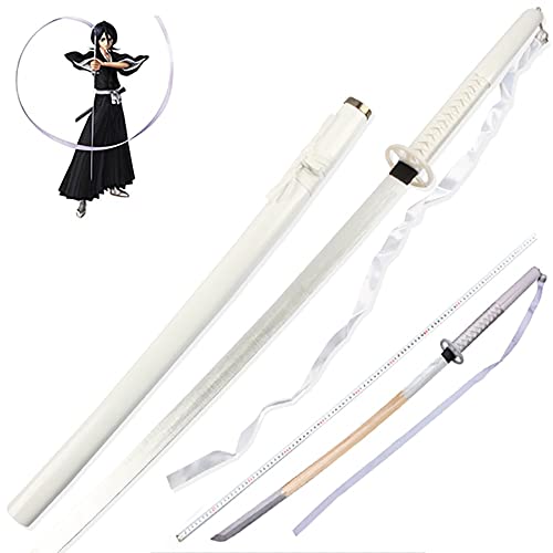 WANHUI Kuchiki Rukia Schwert, Zanpakutou Samurai Schwert, Schwert Aus Holz Waffe Model, Cosplay Spielzeug Holzschwert, Anime Fans, Mit Scheide (Color : Kuchiki Rukia)