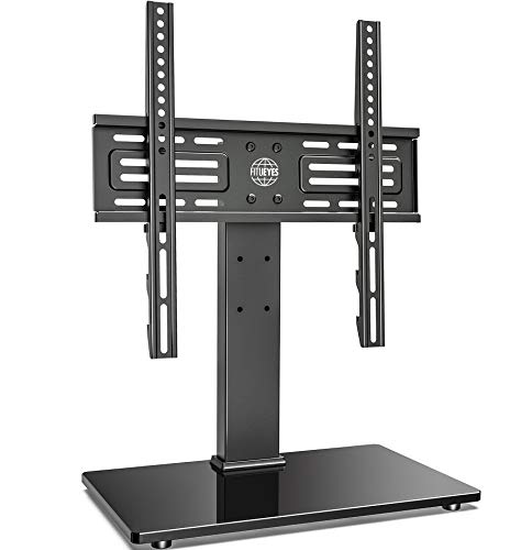 FITUEYES TV Standfuss TV Ständer für 26-55 Zoll LCD LED OLED Plasma Flach & Curved Fernseher Höhenverstellbar Max.VESA 400x400mm bis 40kg TV