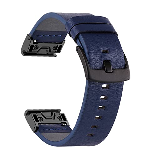 OPKDE Leder-Silikon-Uhrenarmband für Garmin Fenix 5 5X Plus 6 6X Pro Fenix 7X 7 Smart Armband 22 26 mm Quick EasyFit Armbänder, For Vertix, Achat