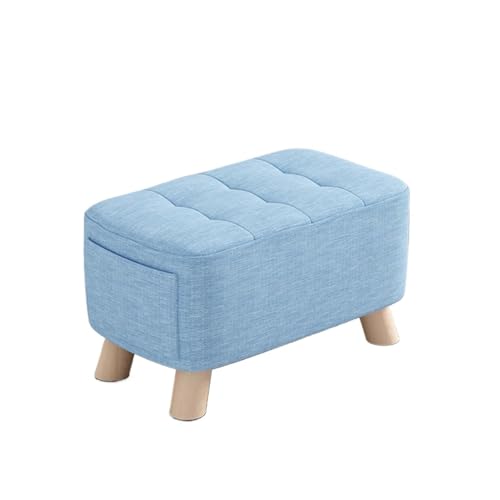 FUHAI-666 Schuhregal Einfache kleine Hocker for den Heimgebrauch, Tür, Schuhbank, Wohnzimmer, Sofa, Hocker, Fußhocker, kurzer Hocker, Stuhl, Massivholzbank Schuhrschrank(Blue)