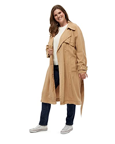 Peppercorn Delilah Trenchcoat Kurve | Jacke Damen In Beige | Frühling Damen Mantel | Größe 52