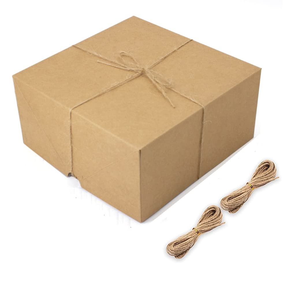 MILUZD WeißE Geschenkboxen, 12 StüCk, 20,3 X 20,3 X 10,2 Cm, Papier-Geschenkbox mit Deckel für Hochzeitsgeschenk, Brautjungfern-Antragsgeschenk, B