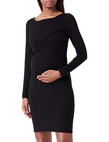 MAMA.LICIOUS Damen MLMACY June L/S JRS Boat Dress 2F A. Kleid, Black, XL