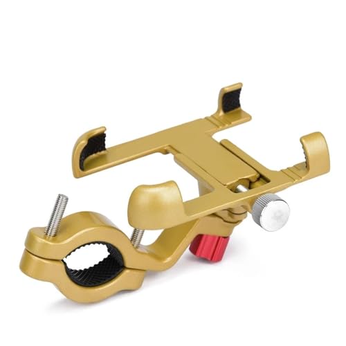 Handyhalterung Motorrad Radfahren Handy Halter Motorrad Telefon Halter Einstellbar Universal Handy Lenker Halterung Ständer Handyhalter Fahrrad(Style A Gold)