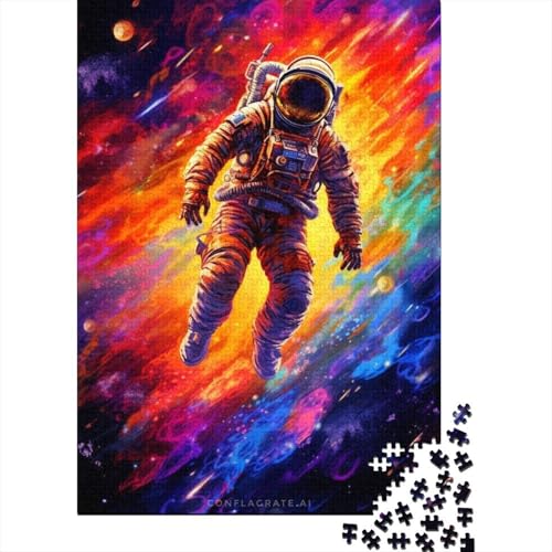 Kunstpuzzle für Erwachsene 1000 Teile, Weltraumastronaut für Erwachsene, 1000 Teile, Puzzlegeschenke, Familienspiele, Weihnachtsgeburtstagsgeschenke (Größe: 75x50cm)