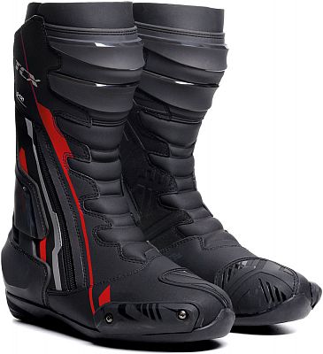 TCX Herren S-TR1 Motorradstiefel, Schwarz Rot Weiß, 49 EU