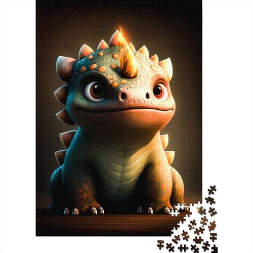 Puzzle für Erwachsene und Jugendliche, Baby-Drache, 1000 Teile, Puzzle für Teenager, Holzbrett-Puzzle, Weihnachts-Puzzle, Geschenke, Größe: 75 x 50 cm