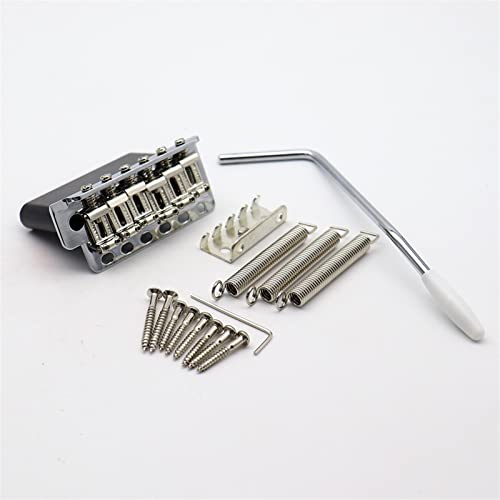 1Set Tremolo Bridge Mit Gebogenen Stahlsätteln Für Stratocaster-Gitarre Gitarrebrücke(1set Chrome)