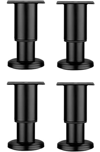 4Er Set Möbelfüße Möbelbeine Küchenschränke Edelstahl Runde Schrankfüße Tischbeine Höhenverstellbar Tischfuß Sofafuß Möbelbeine Für Möbel, Küchenschränke C,18-30cm