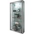 VCM Wandvitrine Sammelvitrine Glasvitrine Wand Vitrine Regal Schrank Glas mit Beleuchtung Silber "Vitrosa Maxi"