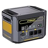 VTOMAN FlashSpeed 1500 Tragbare Stromstation 1548Wh, Vollständig aufgeladen in 1 Stunde, mit LiFePO4-Batterie betriebener Solar-Generator, 230V/1500W AC Ausgang/Eingang, USV