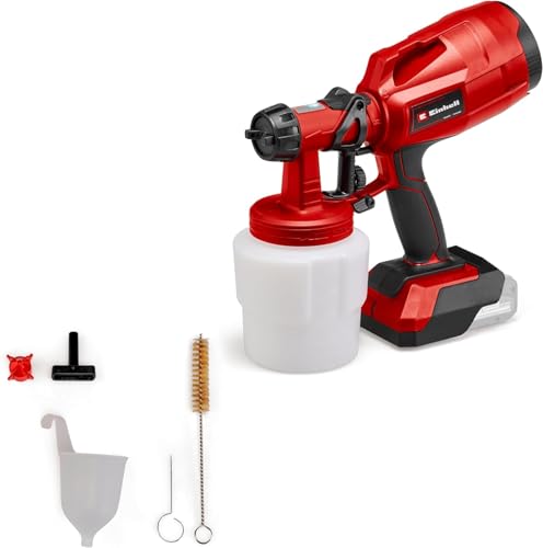 Einhell Akku-Farbsprühsystem TC-SY 18/60 Li-Solo Power X-Change (Li-Ion, 18 V, Förderleistung 650 ml/min, 800 ml Farbbehälter, inkl. 2,0 mm und 2,5 mm Düse, Lieferung ohne Akku & ohne Ladegerät)