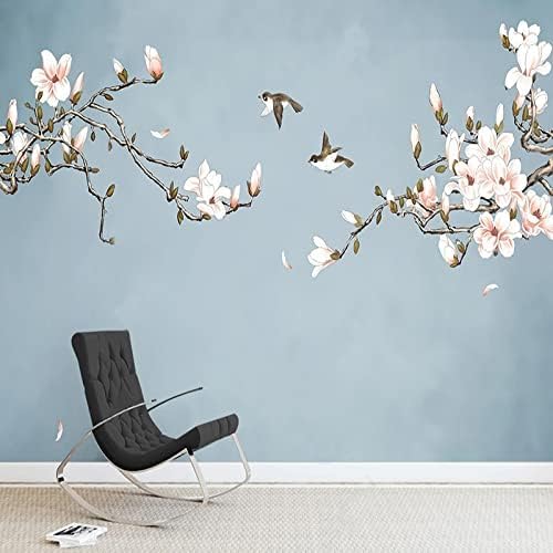 XLMING Handgemalte Vögel Und Blumen 3D Tapete Home Dekoration Wohnzimmer Sofa Schlafzimmer Tv Hintergrund Wand-300cm×210cm