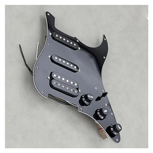 Standard-Pickguard-Tonabnehmer E-Gitarren-Schlagbrett, Humbucker-Tonabnehmer-Set, schwarz, SSH-geladen, vorverkabelt