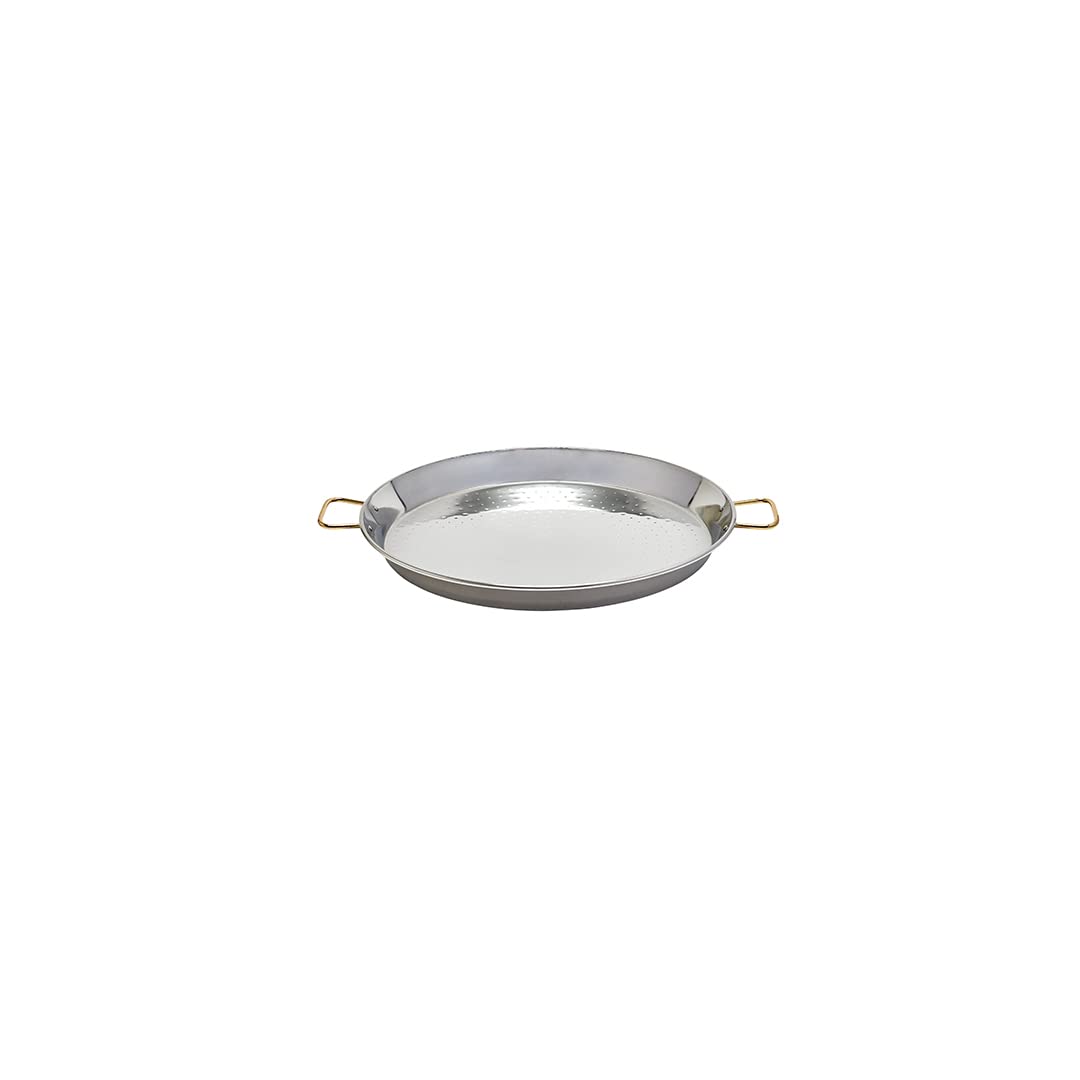 Garcima SS-22GLD Paella-Pfanne, Edelstahl, 55 cm, Silber