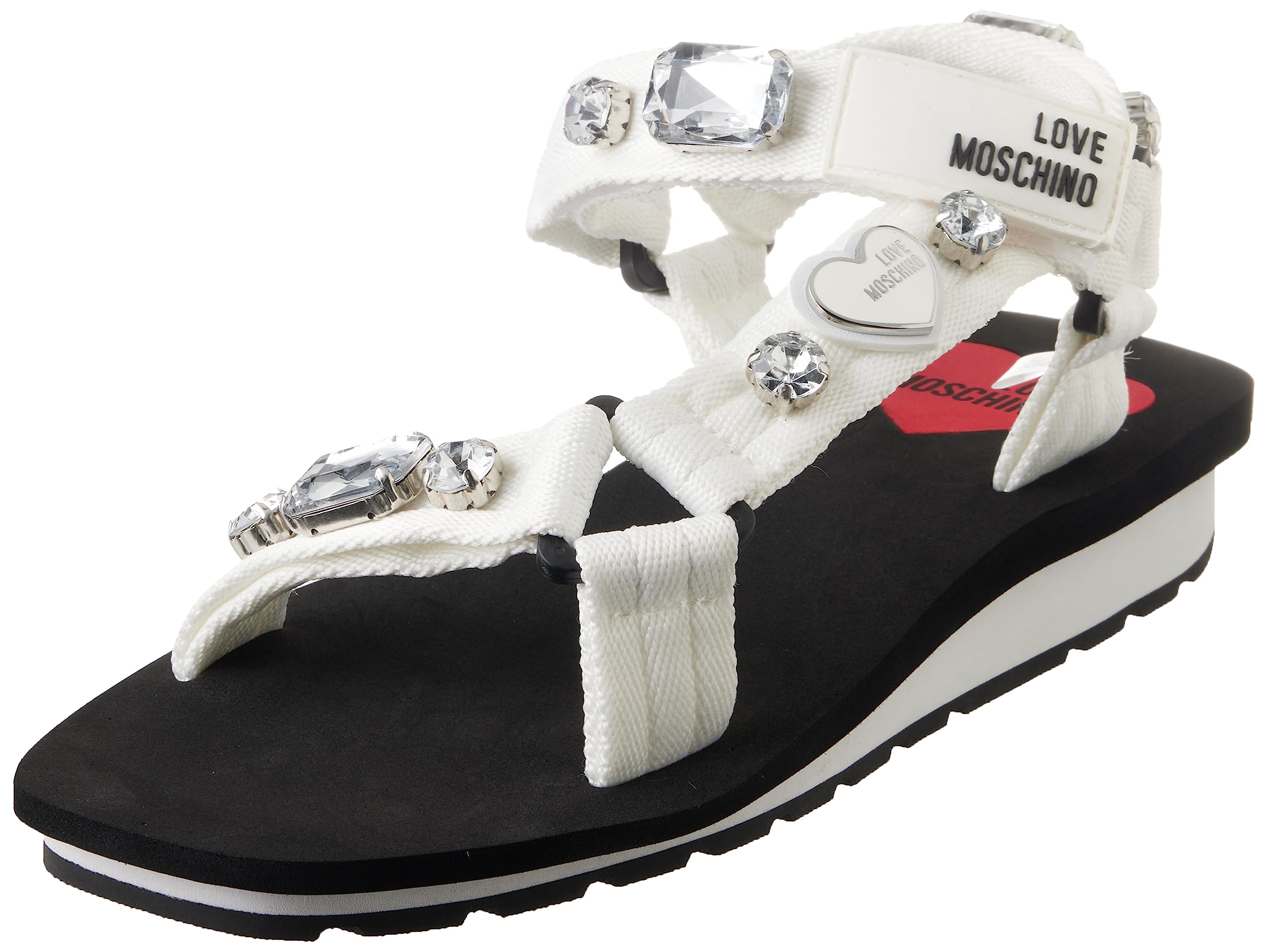 Love Moschino Damen Ja16153g0gi45100 Platform Sandalen, Weiß, 38 EU