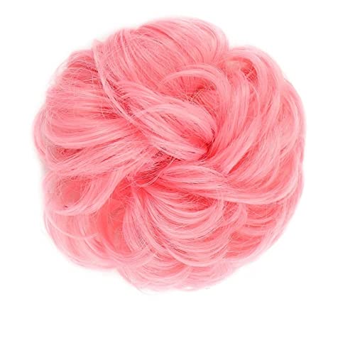 Bun Haarteile Lockiges gewelltes Haargummi-Donut-Chignon-Haarteil for Frauen, unordentlicher Dutt, Haarverlängerungen, synthetischer Haarknoten, elastisches Band, Haargummis, Hochsteckfrisur, Pferdesc