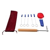 Kiudduy Klavier-Stimmwerkzeug-Set + Stimmschlüssel, Langer Dämpferfilz, Gummidämpfer für Stimmanfänger, Professioneller Stimmgerät, Universell, + Metall