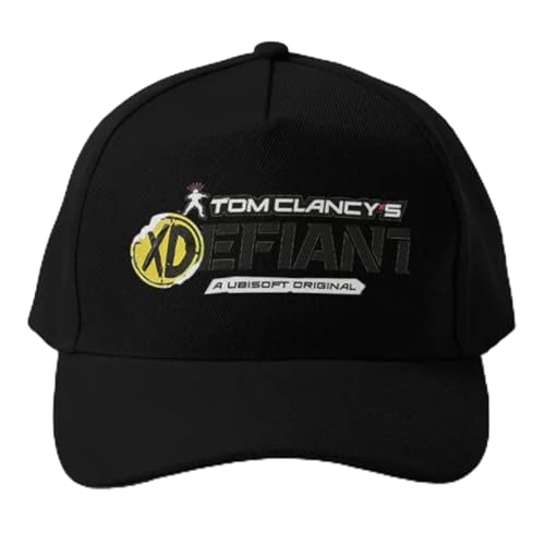 Baseball Cap Tom Clancy is Xdefiant Logo Baseball Cap Hat Cap Solid Color Hip Hop Snapback Spring Boys Fish Herren Outdoor Sun Schwarz