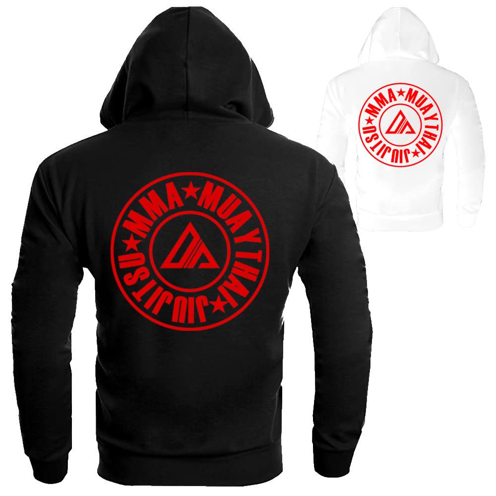 Dynamix Athletics Hoodie Allsports - Kampfsport Thaiboxen MMA Jiu Jitsu Muay Thai Kapuzenpullover Hoody Sweater Sweatshirt mit Kapuze für Herren (as3, Alpha, x_l, Regular, Regular, Schwarz)