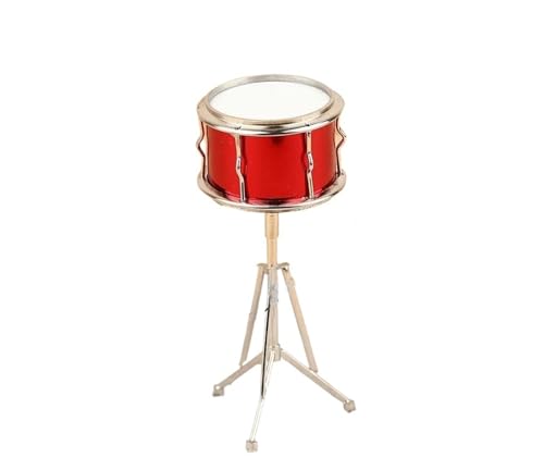 Mini-Musikinstrument-Ornamente Miniatur-Snare-Drum, Mini-Kleinmusikinstrument, exquisite Miniatur-DIY-handgefertigte Dekoration, Mini-Snare-Drum 9 cm