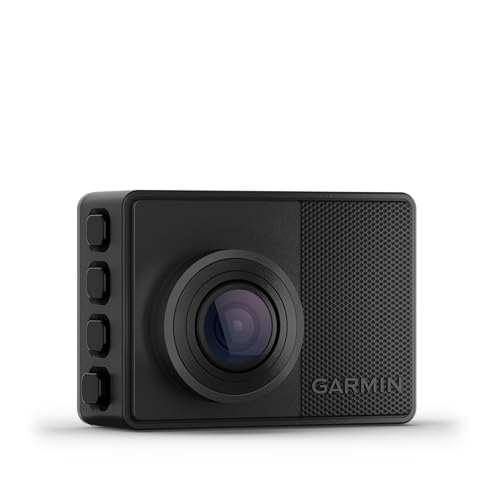 Garmin Dash Cam 67W – kompakte Dashcam mit automatischer Unfallerkennung, 2“ (5,1 cm) Farbdisplay, weitem 180° Bildwinkel, scharfen HD-Aufnahmen in 1440p und vernetzten Services für mehr Sicherheit