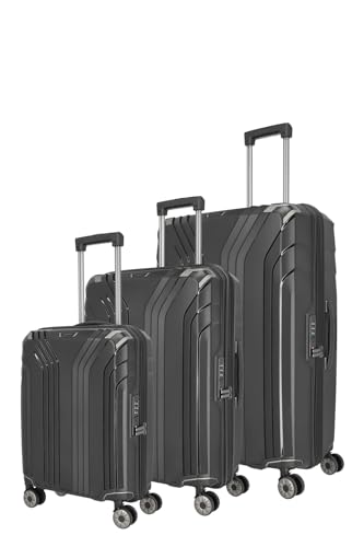 Travelite Elvaa - 4-Rollen-Trolley Set 3 tlg. black