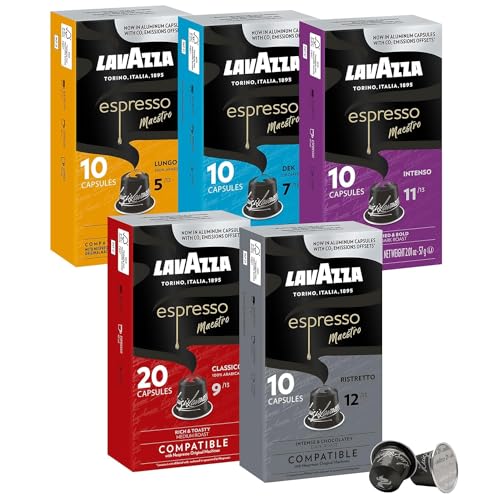 Lavazza Espresso-Kaffeekapseln, kompatibel mit Nespresso-Original-Maschinen (120 Stück)