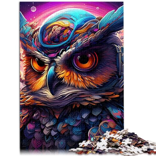 Puzzle Puzzle Fantasy Art Owl für Erwachsene 1000-teiliges Puzzle Lernspiele Holzpuzzle Dekomprimierendes geistiges Lernspielzeug 1000 Teile (50 x 75 cm)