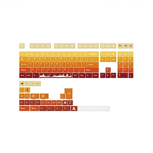 138 farbige fünfseitige PBT-Sublimationstastenkappen, XDA-Profil, PBT-Tastenkappen, Abdeckungs-Set, Farbsublimation, 138 Tastenkappen-Set