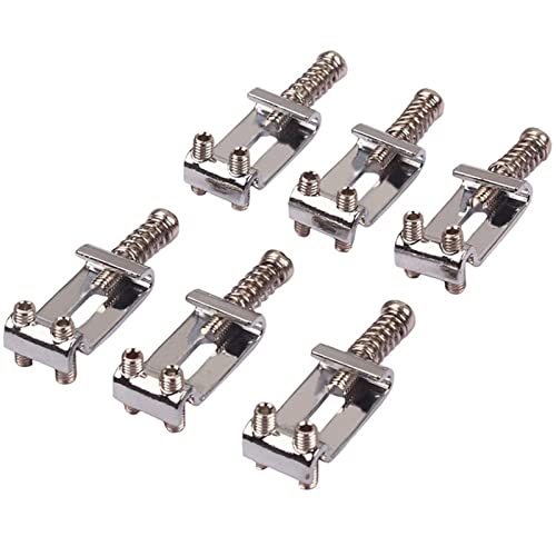 6 Stück Gitarre Tremolo Bridge Sattel Zugsaite Code Für ST TL Roller-Typ Zugsaite E-Gitarrensättel Tune-o-matic Steg (Color : Silver)