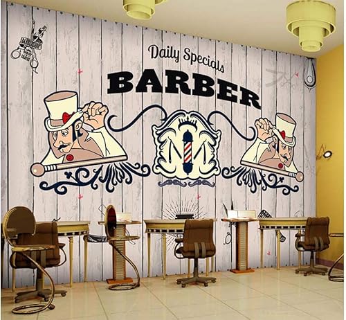 Vintage Holz Graffiti Abstrakte Figuren 3D Tapete Poster Restaurant Schlafzimmer Wohnzimmer Sofa TV Dekorative Wand-150cm×105cm