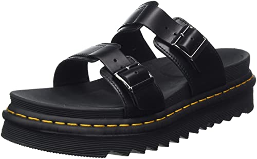 Dr. Martens Unisex Myles Peeptoe Sandalen, Schwarz Schwarz Brando 001, 44