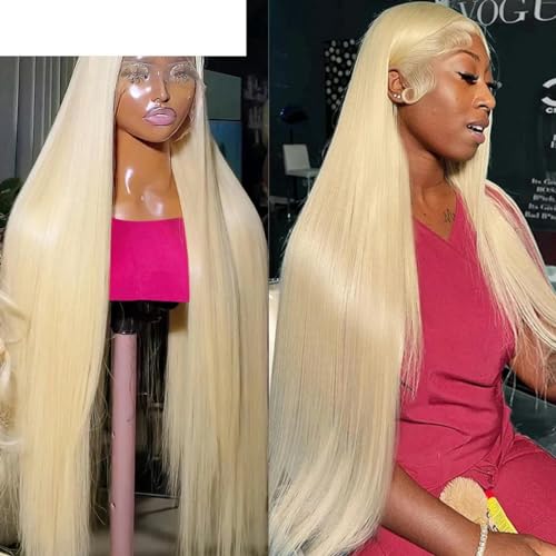 613 Blonde HD Lace Frontal Perücke Farbe Transparent 13x6 Straight Lace Front Echthaar 4x4 Verschluss Ready To Wear Go Glueless Perücken-13x6 Lace Wig-22inches-250 Density