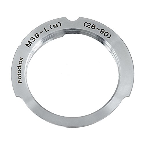 Fotodiox Lens Mount Adapter, M39 (39mm x1 Thread, Leica Screw Mount) Lens to Leica M Adapter with 28mm/90mm Frame Line, fits Leica M-Monochrome, M8.2, M9, M9-P, M10 and Ricoh GXR mount A12