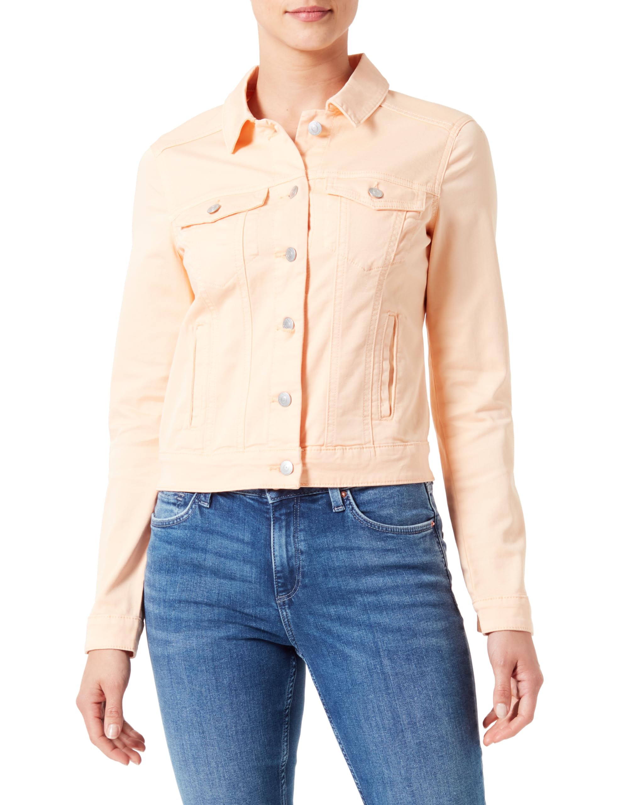 QS Damen 2143300 Jeansjacke, orange, XL